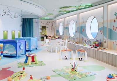 Детская игровая зона на борту круизного судна